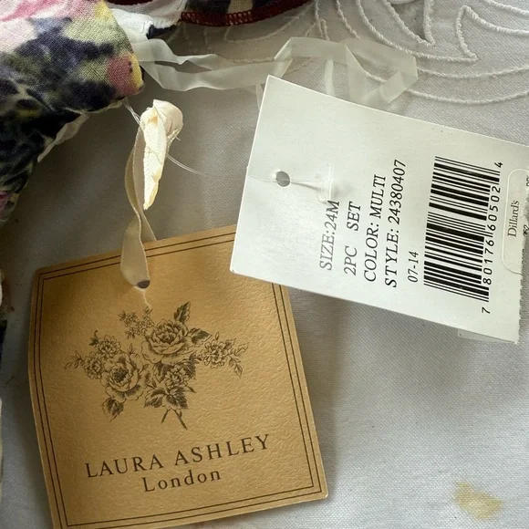 Laura Ashley, London, little girls 24 month dress floral NWT lined - Picture 4 of 16